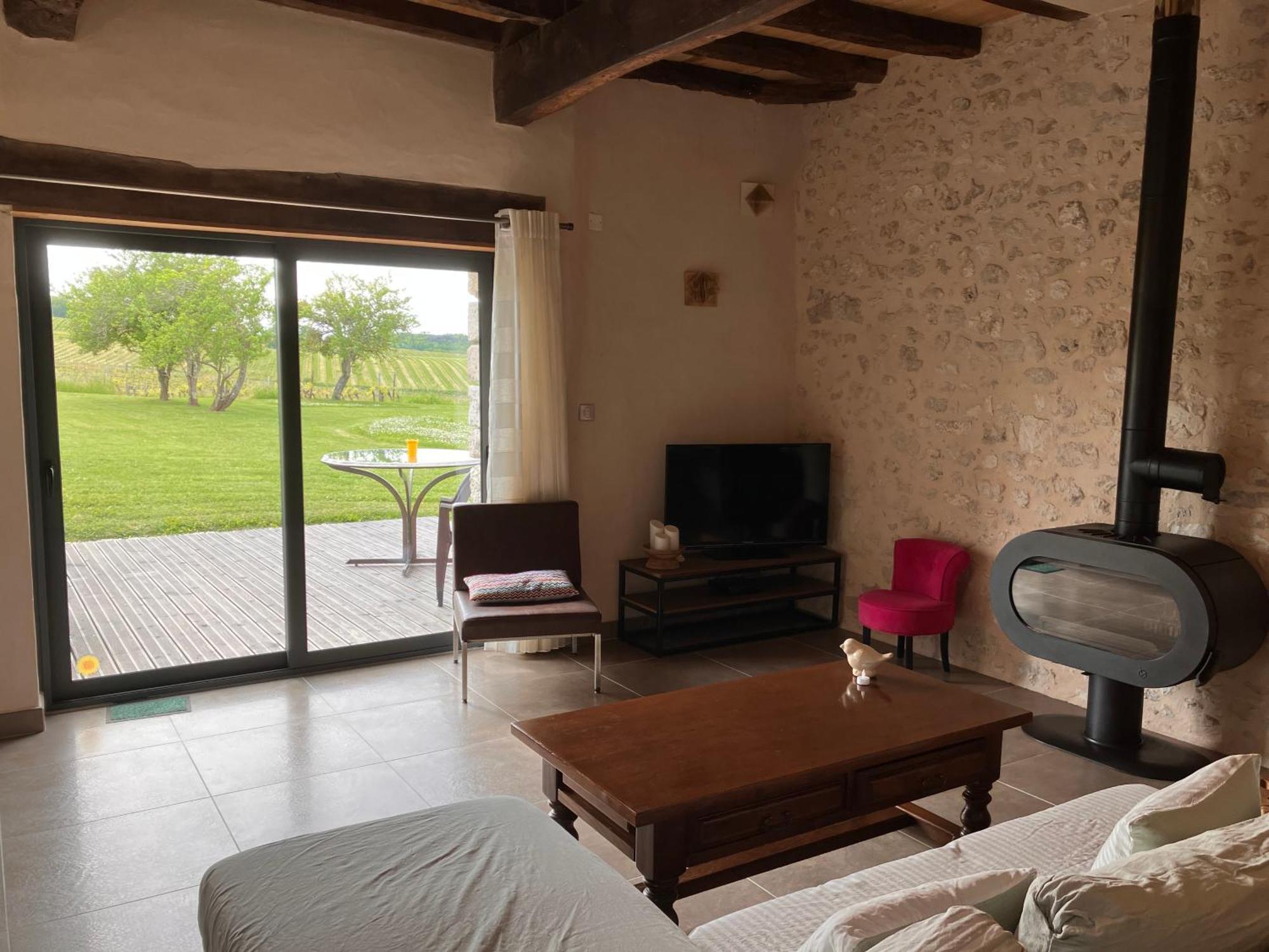 Perigourdine Avec Spa Et Vue Pomport Exterior photo